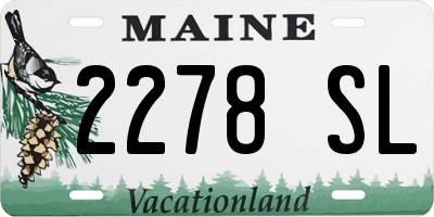 ME license plate 2278SL