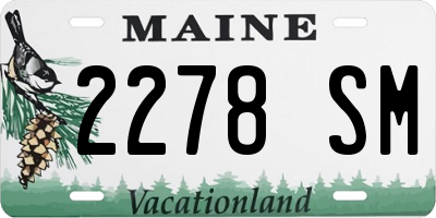 ME license plate 2278SM