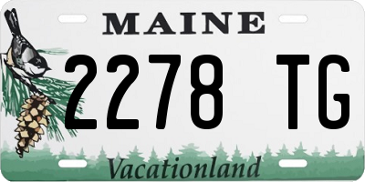 ME license plate 2278TG