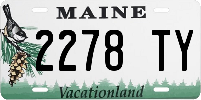 ME license plate 2278TY