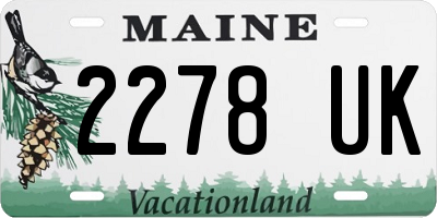 ME license plate 2278UK