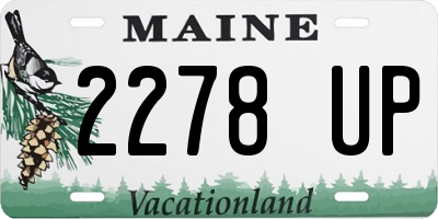 ME license plate 2278UP