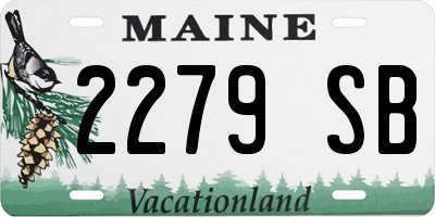 ME license plate 2279SB