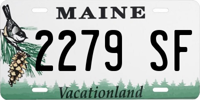 ME license plate 2279SF
