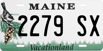 ME license plate 2279SX