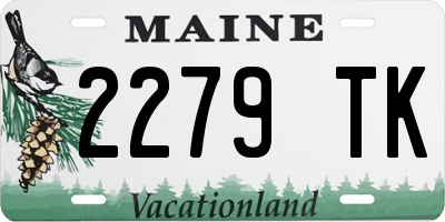 ME license plate 2279TK