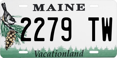 ME license plate 2279TW
