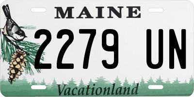 ME license plate 2279UN