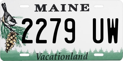 ME license plate 2279UW