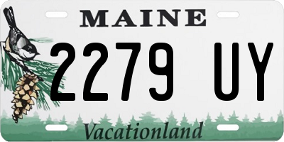 ME license plate 2279UY