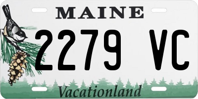 ME license plate 2279VC