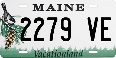 ME license plate 2279VE