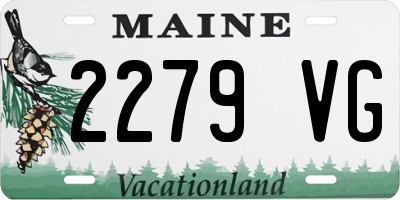 ME license plate 2279VG