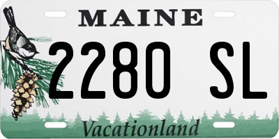 ME license plate 2280SL