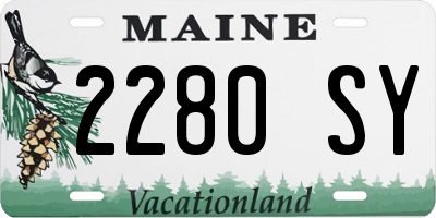 ME license plate 2280SY