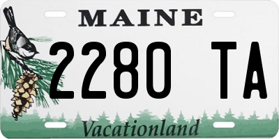 ME license plate 2280TA