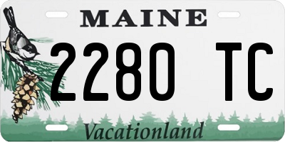 ME license plate 2280TC