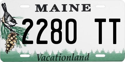 ME license plate 2280TT