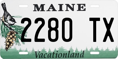 ME license plate 2280TX