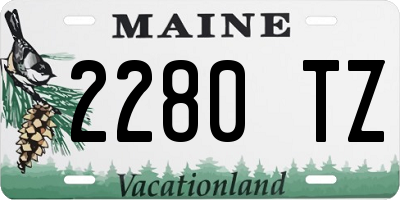 ME license plate 2280TZ
