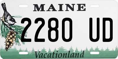 ME license plate 2280UD