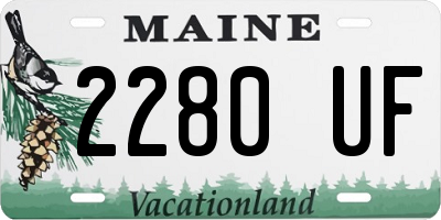 ME license plate 2280UF