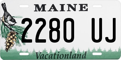 ME license plate 2280UJ