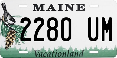 ME license plate 2280UM