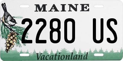 ME license plate 2280US