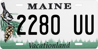 ME license plate 2280UU
