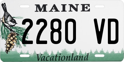 ME license plate 2280VD