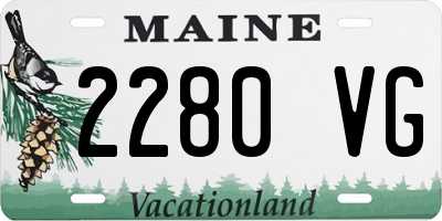 ME license plate 2280VG