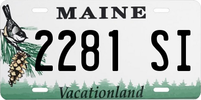 ME license plate 2281SI