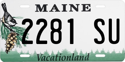 ME license plate 2281SU