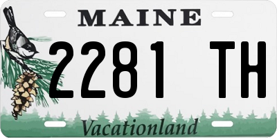 ME license plate 2281TH