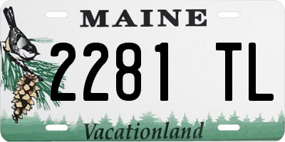 ME license plate 2281TL