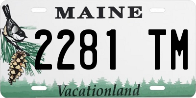 ME license plate 2281TM