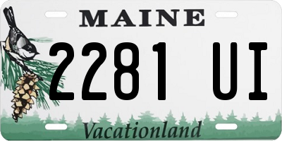 ME license plate 2281UI