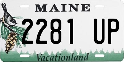 ME license plate 2281UP