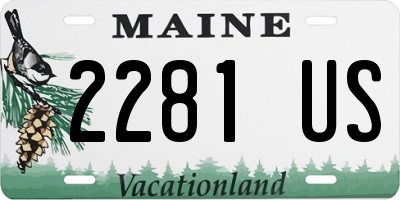 ME license plate 2281US