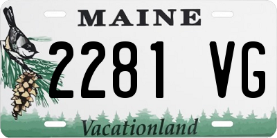 ME license plate 2281VG