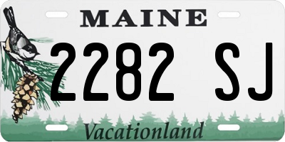 ME license plate 2282SJ
