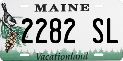 ME license plate 2282SL