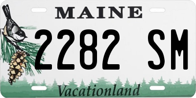 ME license plate 2282SM