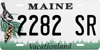ME license plate 2282SR