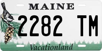 ME license plate 2282TM