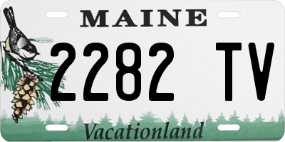 ME license plate 2282TV