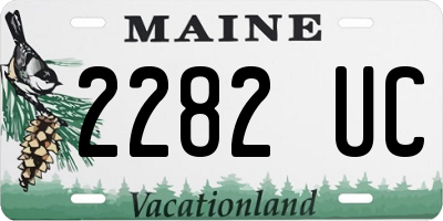 ME license plate 2282UC