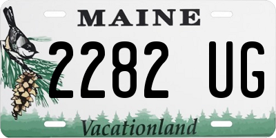 ME license plate 2282UG