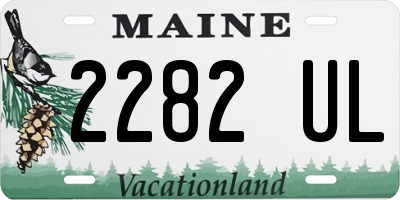 ME license plate 2282UL